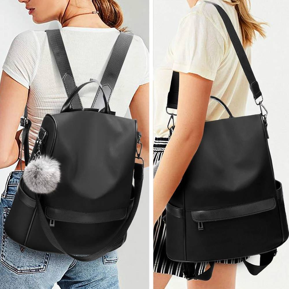 Small Womens Anti Theft Backpack Black - Anti Theft Bags