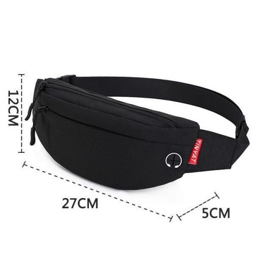 Black Bum Bag Mens & Womens Anti Theft Bags